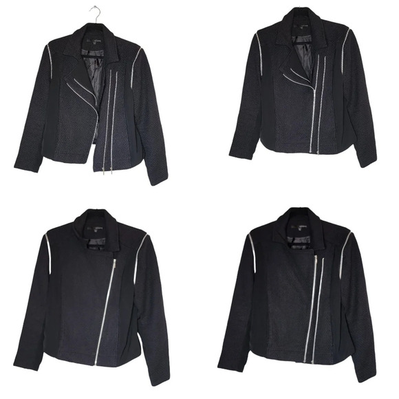 HARVE BERNARD versatile Double Zipper cotton moto Jacket - Picture 3 of 16